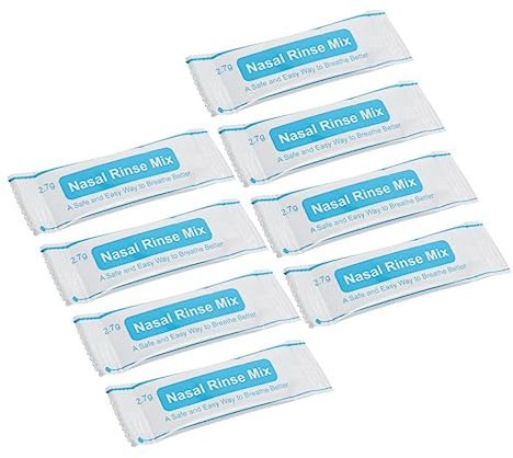 Hoement 40piezas Solución Salina Para Lavado Nasal Sobres Individuales Para Higiene Nasal Transporte Público y Uso Familiar
