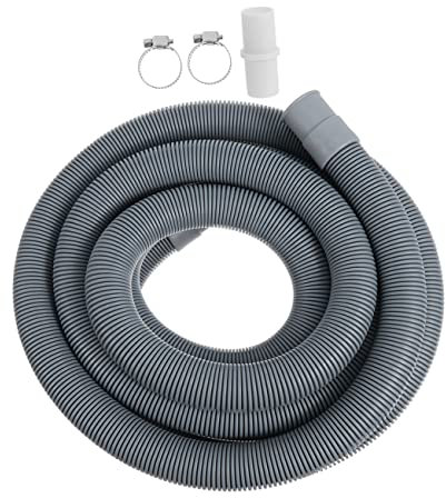 SHINEOFI 3-Meter Washer Drain Hose Extension Kit for Automatic Drum Washing Machine, Water Discharge Pipe Clamp Connector, Suitable for Washing Machine Drainage