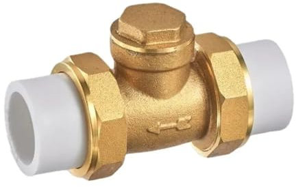 Clapet anti-retour à battant en laiton, filetage femelle BSP 20/25/32/40/50/63 mm, double joint mobile, clapet anti-retour unidirectionnel for eau, 1 pièce(20mm)