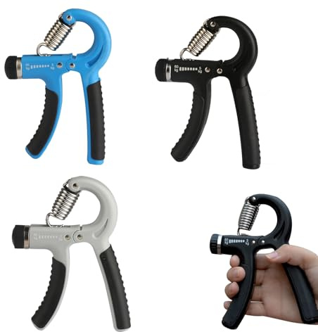 3 piezas de ejercitadores de mano, fortalecedor de agarre de dedos, fortalecedores de agarre de mano, fortalecedores de fuerza de agarre, pinzas de mano de resistencia ajustable para manos, brazos