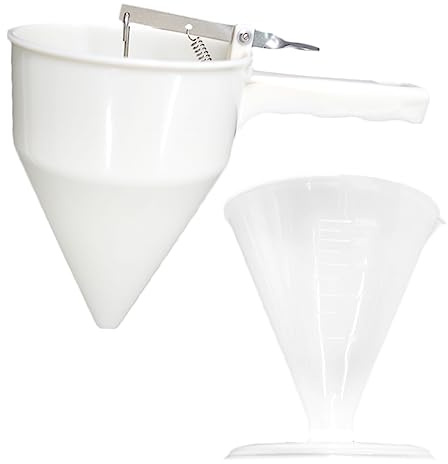 HEALEEP Dosatore da Cucina Conico in Plastica Supporto, Facile da Usare, Dotato di Pistone e Molla, Utensile da Forno per Preparazioni in Cucina Colore Casuale