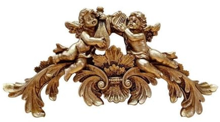 Baoblaze Engel Wandfigur, Hängendes Dekoobjekt, Geschenkartikel, Kunstharz, Handwerkskunst, Engel Statue für Wohnbereich, Doppelengel