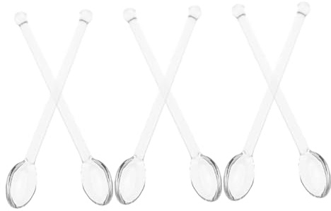 KOMBIUDA 6piezas Cucharas Para Mezclar Café y Té Cucharillas De Resistentes Para Bares y Reuniones Familiares