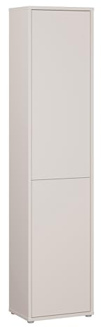 Forte Alice Springs Hochschrank 50, modern-minimalistisch, 2-türig, Wohn-/Esszimmer, Holzwerkstoff, Kaschmir Beige, 49,8 cm breit x 214,3 cm hoch x 34,9 cm tief