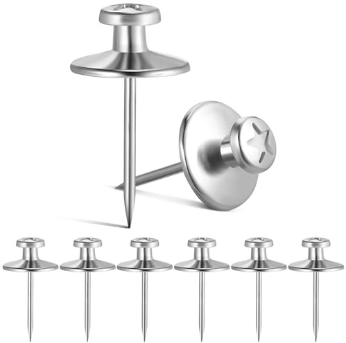 TOYANDONA Ganci per Appendere Quadri Doppia Testa in Lega di Zinco Argento, Alta Resistenza e Ampio Spazio di Sospensione, per Pareti in Legno e Decorazioni Domestiche