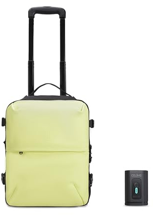 CELIMS - Valise Cabine 40x30x20 cm Ryanair, Transavia, Volotea, Easyjet et + | avec Trolley, sous Vide AirPlus by Cadenas TSA | Bagage Cabine | Sac Avion Ordinateur Portable | Jaune