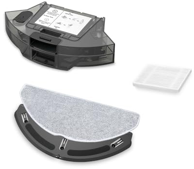 Tapo RVA500 Depósito de Polvo y Depósito de Agua 2 en 1 para Robot Aspirador, Accesorio Original con Filtro HEPA y Mopa Lavable, Compatible RV20 Max/RV20 MAX Plus/RV30 Max/RV30 MAX Plus