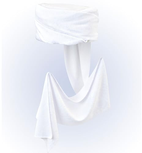 W WIDMANN MILANO Party Fashion - Weißer Turban | Kopfbedeckung für Araber und Scheich Kostüme, Karneval und Mottoparty