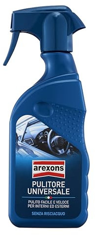 AREXONS Pulitore Universale Interni ed Esterni Auto, Spray Detergente Multiuso Universale, Effetto Antistatico, Senza Risciacquo, Fragranza Limone, 500ml