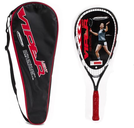 Speedminton Racket Viper Light - Racchetta da crossminton da adulto, unisex, rosso/arancione/bianco/nero, 58,5