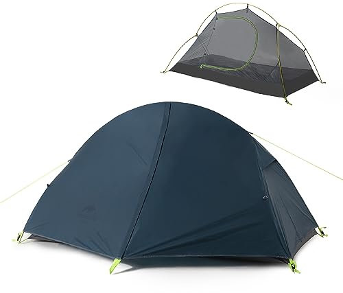 Naturehike Trekking Tenda Ultraleggera per 1 Persona Tenda 3-4 Stagioni per Escursionismo in Campeggio (Navy)