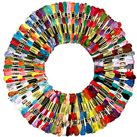 Ewparts Stickgarn Set 100 Farben 8 Meter Embroidery Thread Armband knüpfen Armband flechten Stickerei Faden Saiten Stickgarn für Freundschaftsarmbänder Selber Machen Stickereien Faden Kit Nähgarn Set