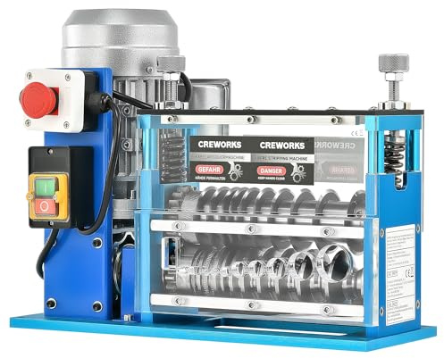 CREWORKS Dénudeur Câble Électrique 370W 1,5-38mm Dénudeuse Automatique 30m/min Machine à Dénuder Fils avec 11 Canaux