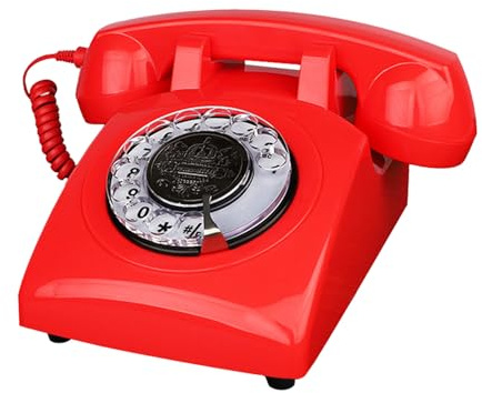 TelPal Retro Phone, Corded Antique Vintage Landline Phone with Old Fashion Rotary Dial Keypad, Decorative Classic 80s Phone for Gift…