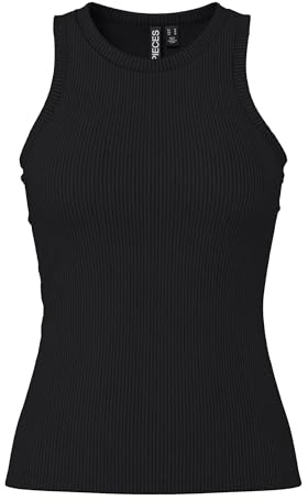 PIECES Damen Pcruka Boxer Tank Top Noos Bc, Schwarz,L