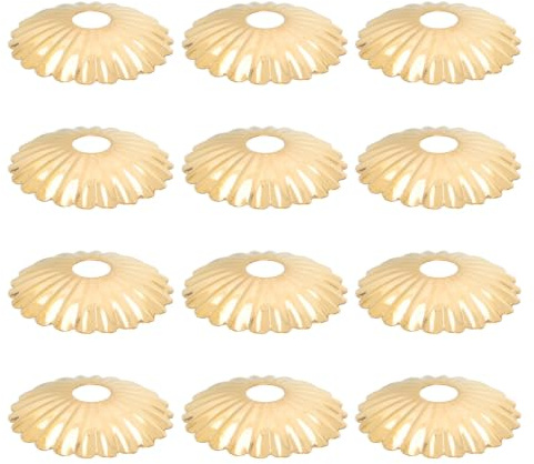 OSALADI 12 Stück Beleuchtung Finish Form Lampen Für Abdeckungen Kit Messing Deckendesign Blumen- Eisendekorationen Ornamente Blumenförmige Dekorative Tischlampe Fußdekor Geschmiedetes