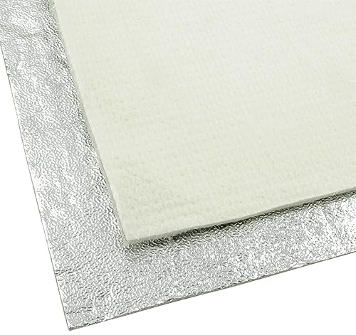 50x50cm Hitzeschutz Matte selbstklebend Aluminium Grobkorn 5mm bis ca. 1000 °C