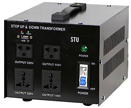 Voltage Transformer,Household Appliances Power Conversion Convert 220V to 110V OR 110V to 220V Step Up & Step Down Voltage Transformer Power Converter,Black,5000VA