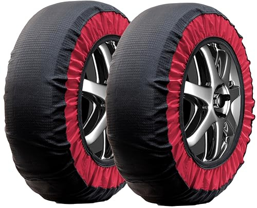 SAITUMA Schneeketten Auto Textilschneekette Washable Schnellmontage KE76