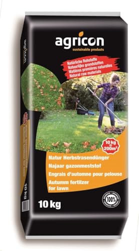 Agricon Herbst-Rasendünger 10 kg Sofotwirkung und Langzeitwirkung für ca. 200 m²
