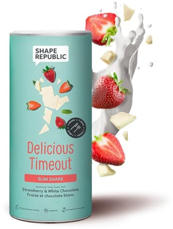 SHAPE REPUBLIC Strawbery White Chocolate - Abnehm Shake - Proteinreich - Enthält 24 Vitamine & Mineralstoffe - Diät Shakes zum Abnehmen