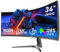 Gawfolk 34 Inch Ultrawide Curved 120Hz Gaming Computer Monitor 1500R PC screen 21:9 UWQHD (3440x1440) ,G-Sync,128%sRGB,178° Viewing Angle,HDMI、Display Port,Compatible with wall mounting 75×75MM- Black