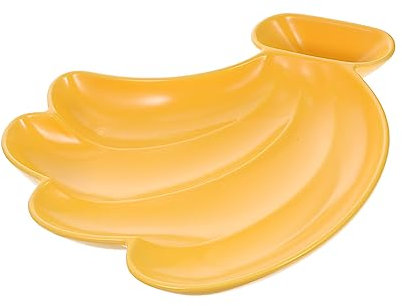 Cabilock Ceramics Fruit Plate for Kitchen Nordic Style Desserts Tray Banana Plate Creative Design for Serving Fruits and Snacks