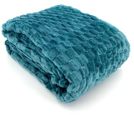 heimtexland ® super Flauschige Flanell Kuscheldecke XL 150x200 Wohndecke Oeko-tex Sofadecke Typ905 Jade