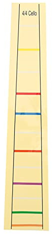 Cello-Bund-Fingermarkierungsaufkleber für Anfänger – Einfach Anzubringende Cello-Griffbrett-Etiketten für Besseres Lernen – Passend für die Größen 4/4, 3/4, 1/4, 1/2, 1/8 (4/4)