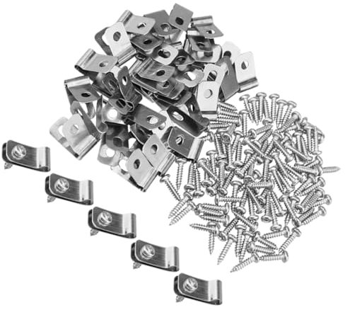 JECOMPRIS 100pcs Wire Fence Clips Heavy Duty Metal Fencing Mounting Clips Wire Cage for Garden Pet Cage Use