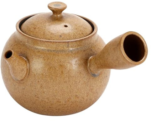 Warmhm Teapot Filter Ceramic Kettle Side Handle Yellow Tea Kettle Household Fast Boil Water Heater