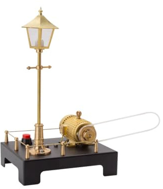 JOTPOR Retro Generator - Retro Mini Steam Power Modellbausatz für Erwachsene, Vintage funktionierende Straßenlampe mit funktionaler Dampfmaschine, pädagogisches STEM-Modell