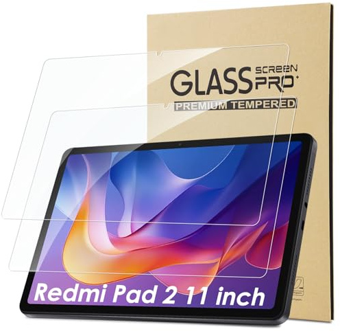 Bighan Pellicola Salvaschermo Compatibile per Xiaomi Redmi Pad 2 11 Pollici, Confezione da 2, Pellicola in Vetro Temperato con Durezza 9H, Pellicola Trasparente Antibolle