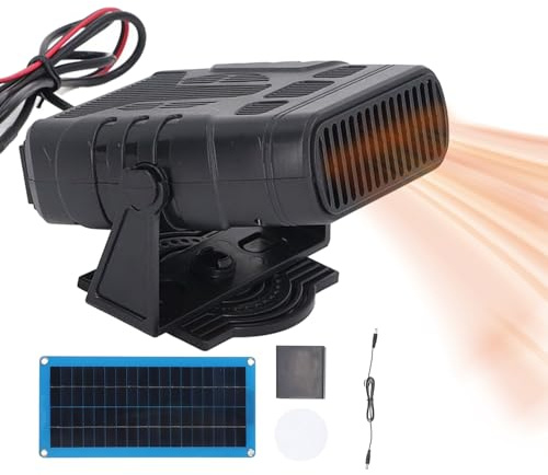 Yongmcxhhj Riscaldatore per auto a pannello solare, kit riscaldatore per serra a pannello solare - Riscaldatore per pollame invernale da 30 W - Antiappannante per parabrezza, riscaldatore portatile