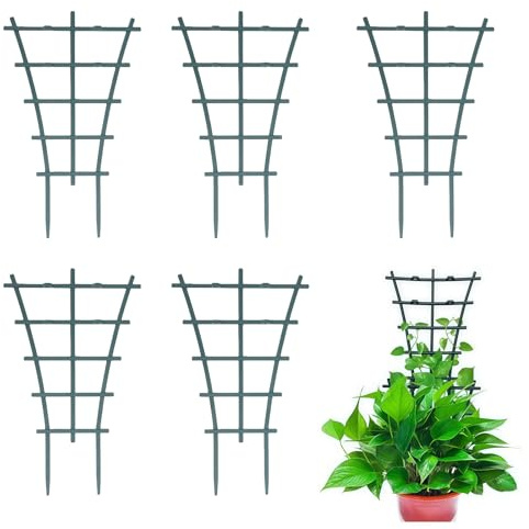 Supporto per piante da Interno, 6 pezzi griglie rampicanti da Giardino | Supporti Impilabili e Riutilizzabili per Piante Rampicanti, Ideali per Vasi Interni ed Esterni