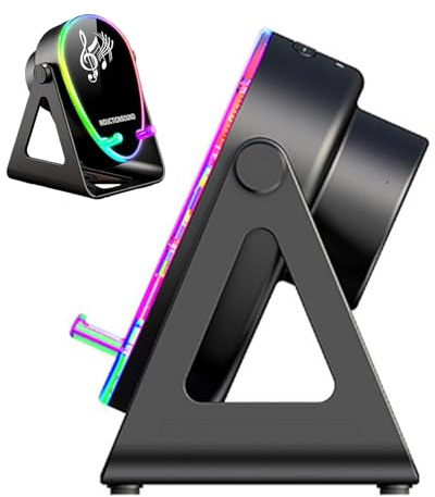 Sulxyi Altoparlante a induzione per telefono cellulare, con amplificatore di rotazione a 180 gradi, con caricabatterie e altoparlante wireless, per calze di Natale, ragazze, ragazzi, donne, adulti