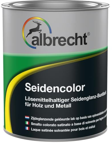 Albrecht Seidencolor Buntlack 750 ml | RAL 7016 Anthrazit seidenglänzend | High-Solid-Technologie | Für Holz, Metall & Hart-PVC | Innen & Außen | Strapazierfähig