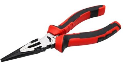 Pince Bec Long 17cm Acier Carbone Precision Bijoux Electricien pour maison | Multifonctions travaux manuels, petite coupante, creation, grip confortable, taille compacte, usage pro, utilisation simple