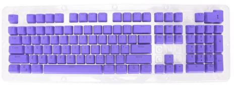 PBT Keycaps 106 Keys, Two - Colour Injection Moulded Light - Transmitting OEM Height Keycaps for Mechanical Keyboard, Compatible with Most 61/87/104 - Key Layouts (Purple)