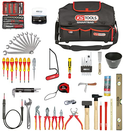 KS Tools 117.0138 Boîte à outils - Composition d'outils électricien en sac | Composition d'outils électricien en sac SMARTBAG XL - 138 pièces