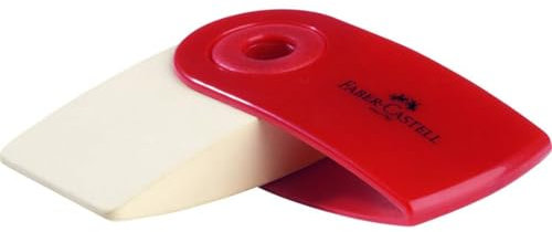 Faber-Castell 182411 Radiergummi - Radiergummis (blau, rot, 1 Stück)