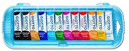 Giotto Extra Fine Paint - Confezione da 12 tubi di gouache, 10 ml, assortiti