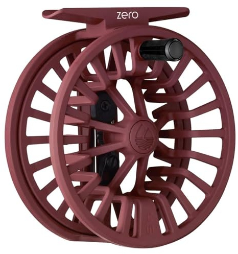 Redington Zero Fly Fishing Reel, Lightweight Design for Trout, Clicker Drag System, Burgundy, 4/5