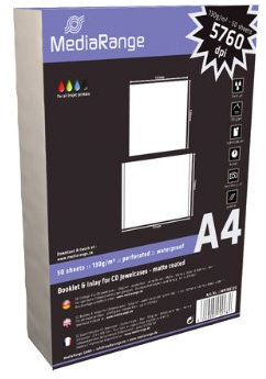 100 (2x 50) MediaRange CD Jewelcases Einleger Booklet & Inlay