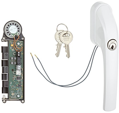 ABUS Fenster-Stangenschloss FOS550A AL0125 - Zusatzsicherung mit Druckzylinder und Alarmfunktion, gleichschließend - ABUS-Sicherheitslevel 10 - 07299 - Weiß