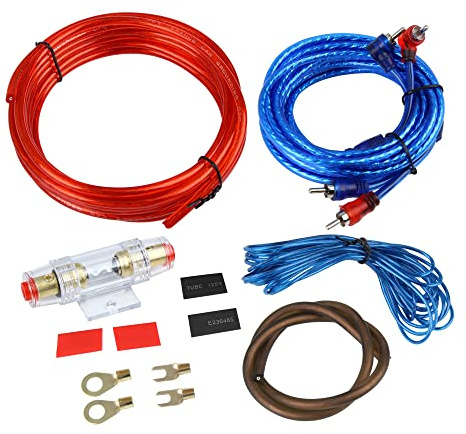 Sound Way Kit Cavi Impianto Auto Amplificatore, Subwoofer Alimentazione e RCA 2 canali