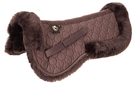 Merauno - Coussin de selle en peau d'agneau demi-taille Marron (M)