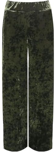 Ladis elastiskt brett ben velour sammet byxor dam sidoficka varm byxa