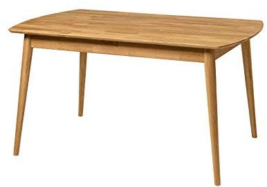 Nordic Story Esstisch Scandi 1 (eckig) • Holztisch aus Massivholz (Eiche) • Tisch für Küche, Esszimmer & Wohnzimmer • Eiche Natur • Tisch (140 x 80 x 75 cm)