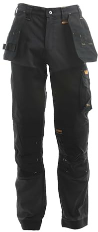 DEWALT Memphis Stretch Trouser 40W 29L Black/Grey
